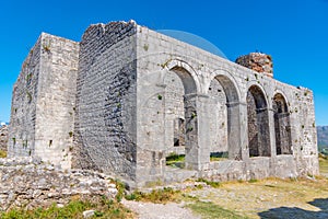 Saint Stephan cathedral inside of Rozafa castle in Shkoder