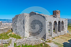 Saint Stephan cathedral inside of Rozafa castle in Shkoder