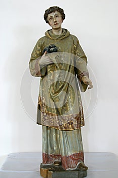 Saint Stephen, statue in Church of St. Matthew the Apostle and Evangelist in Stitar, Croatia