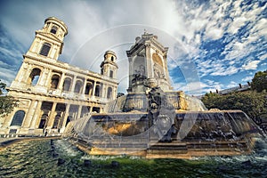 Saint Sulpice church in Paris