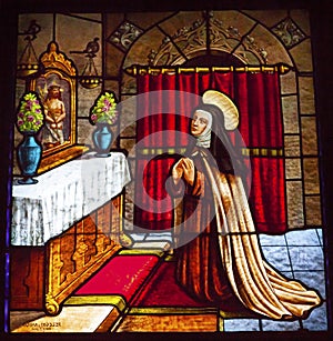 Saint Teresa Stained Glass Convento de Santa Teresa Avila Spain photo