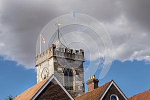 Saint Thomas a Becket church tower in Salisbury, England