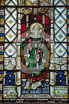 Saint Thomas of Canterbury stained glass window