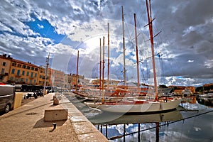 Saint Tropez. Colorful harbor of Saint Tropez at Cote d Azur view