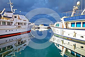 Saint Tropez, French riviera. Yachting harbor of Saint Tropez at Cote d Azur colorful view