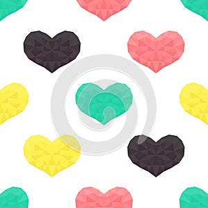 Saint Valentines day seamless pattern. Background with hearts.