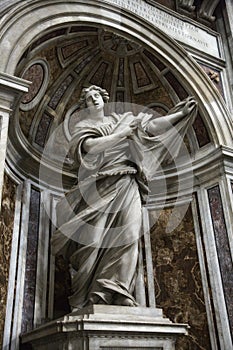 Saint Veronica statue inside Saint Peter's.