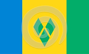 Saint Vincent s and Grenadines flag vector photo