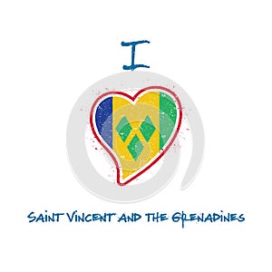 Saint Vincentian flag patriotic t-shirt design. photo