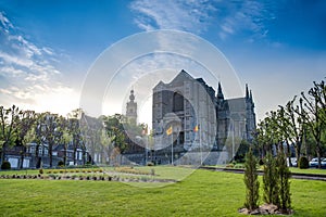 Saint Waltrude church in Mons, Belgium