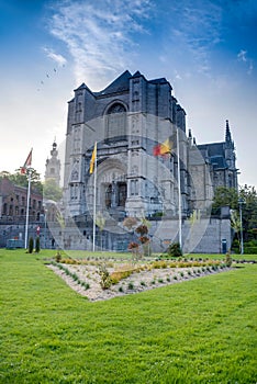 Saint Waltrude church in Mons, Belgium