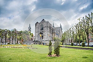 Saint Waltrude church in Mons, Belgium