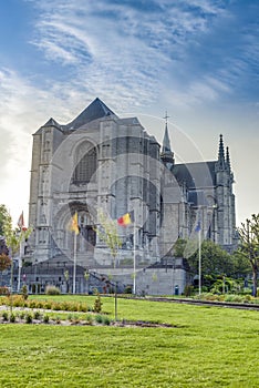 Saint Waltrude church in Mons, Belgium.