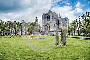 Saint Waltrude church in Mons, Belgium.