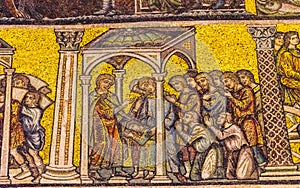 Saint Worshipers Mosaic Dome Bapistry Saint John Florence Italy