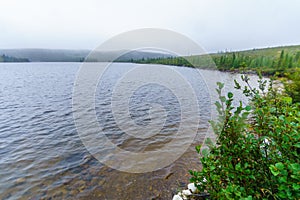 Sainte-Anne du Nord lake, in Grands-Jardins National Park, Quebec