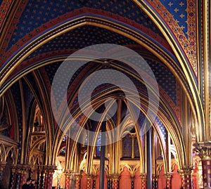 The Sainte-Chapelle Church is located on the ÃÅ½le de la CitÃÂ©, a short distance from Notre-Dame