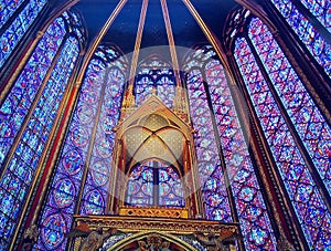 Sainte-Chapelle, Paris France. is the culmination of the French Gothic style