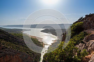 Sainte Croix lake at the extremity of the Verdon canyon