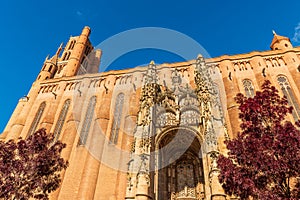 The Sainte CÃ©cile cathedral and the baldachin in Albi, in the Tarn, in Occitanie, France