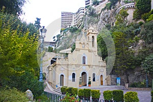 Sainte-Devote Chapel in downtown of Monaco