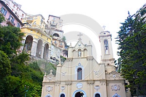 Sainte-Devote Chapel in downtown of Monaco photo