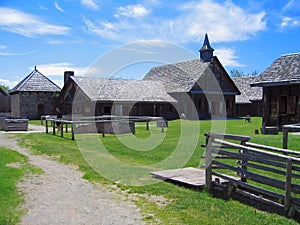 Sainte Marie among the Hurons, Reconstructed Chapel and Buildings of the Historic Jesuit Mission, Midland, Ontario, Canada photo