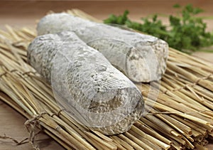 Sainte Maure de Touraine, French Cheese produced from Goat`s Milk photo