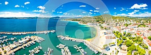 Sainte Maxime beach and coastline aerial panoramic view photo