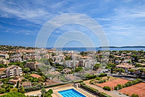 Sainte-Maxime town panorama view photo