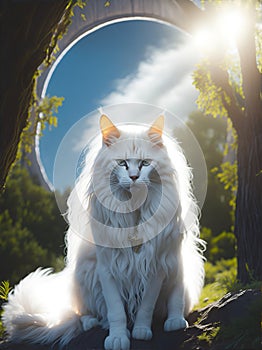 the Saintly Cat. AI generated