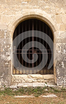 Saints Cosmas and Damian chapel door in Gigondas