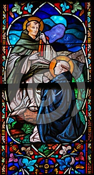 Saints Dominic and Thomas Aquinas - Stained Glass photo