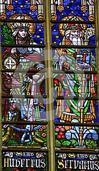 Saints Hubertus and Servatus - Stained Glass