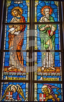 Saints Mark Matthew Stained Glass Church Saint Augustine Florida