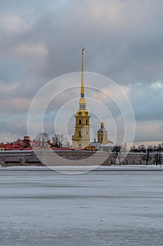 Saints Peter and Paul Cathedral in Saint Petersburg city