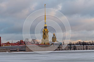 Saints Peter and Paul Cathedral in Saint Petersburg city