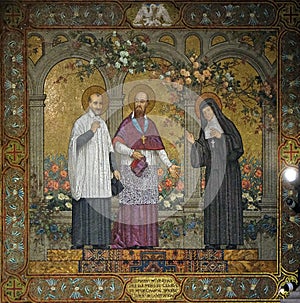 Saints Vincent de Paul with Francis de Sales and Jeanne de Chantal photo