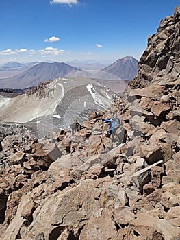 Sairecabur volcano 5988 msnm, Chilean Andes