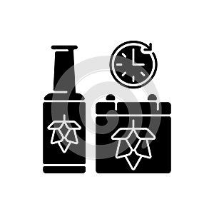 Saison beer black glyph icon photo