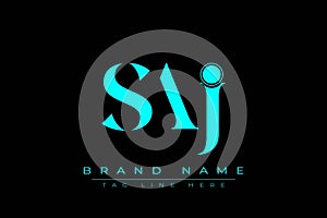 SAJ abstract letter logo design