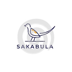 Sakabula bird logo design vector