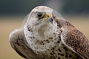 Saker falcon face