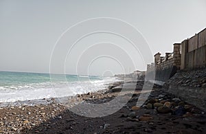Saket beach bejaia town algerian east coast