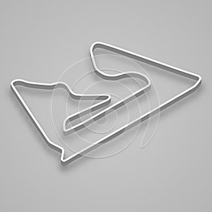 Sakhir Circuit for motorsport and autosport. Template for your design