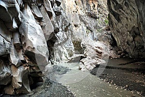 Saklikent Canyon is the longest and deepest canyon in Turkey. Its length is 18 kilometers