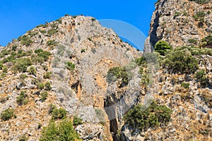 Saklikent canyon in Turkey. Natural landmark, popular place for tourists to visit. Background