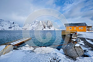 Sakrisoy fishing village on Lofoten Islands, Norway