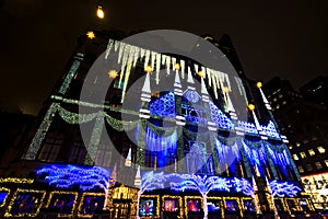 Saks Fifth Avenue Department Store with Christmas light show