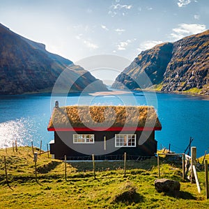 Saksun Historic Village Houses on the Faroe Islands
